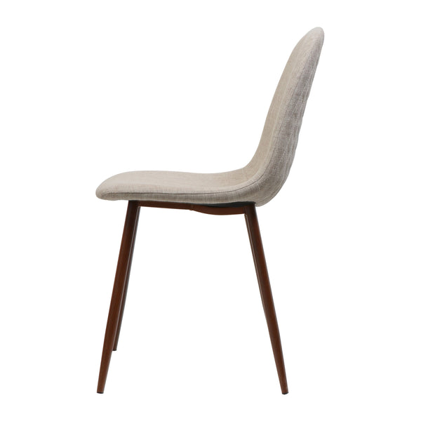 English Elm Christopher Knight Home® - DINING Chair Set of 2 Upholstered Fabric Polyester Seats with Iron Wood-Finish Legs, Handcrafted Elegance Wheat 60784.00WET