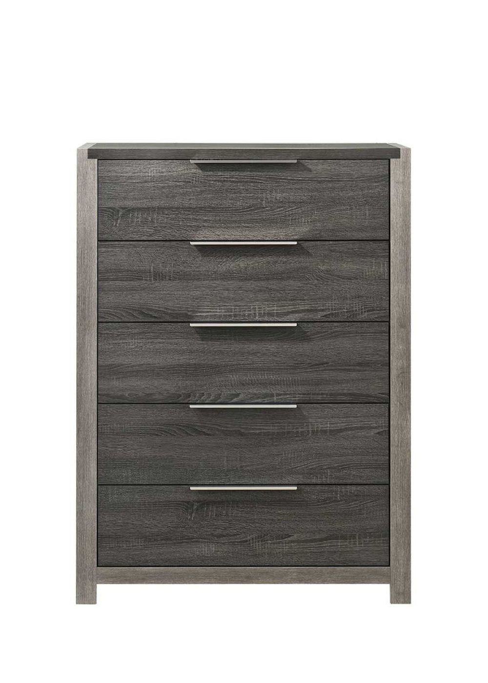 English Elm Jehoram 5 Drawer Tall Chest with Full Extension Slides for Modern Bedrooms B2756P506263