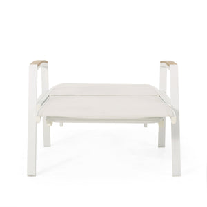 English Elm Christopher Knight Home® - OXTON Chaise Lounge with Breathable Nylon Mesh, Ergonomic Recline and Sleek Low-Profile Design for Comfort White 62753.00WWHIMP2