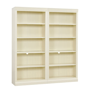 English Elm 83" 5-Tier Bookcase Suite with LED Light Strip, Adjustable Shelves, Cable Management & Solid Wood Frame Beige+yellow N751S246920A