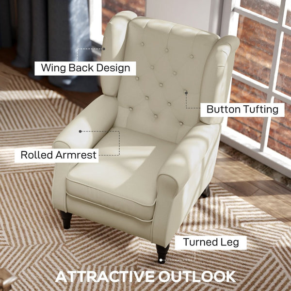 English Elm Modern Diamond-tufted Accent Chair Eucalyptus Frame Rounded Arms Living Room Seat T3971P405935
