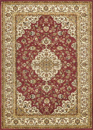 English Elm Classic Persian Medallion Area Rug Traditional Red Formal Living Room Large Floor B186P452237