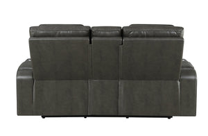 English Elm Taddeo Power Reclining Loveseat with Massage Led Console and Wireless Charging Hub B2726P435906