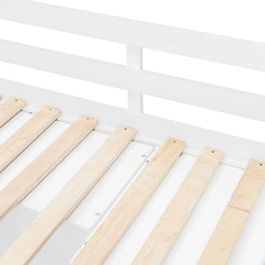 English Elm Twin Bunk Bed with Wardrobe Drawers Hydraulic Lift Shelves Kids Storage White LT000666AAK-1