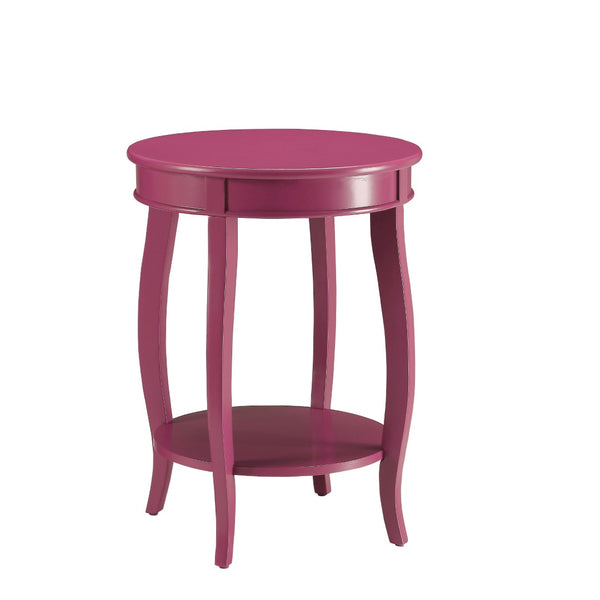 English Elm Purple Accent Table With Elegant Cabriole Legs & Open Shelf For Stylish Storage Solutions B062P209054-GIGA