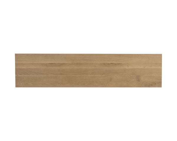 Sunpan Gregor Bench - Stylish Angular Seating in Solid Acacia Wood, Perfect for Contemporary Spaces Rustic Oak