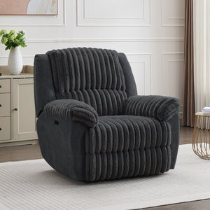 English Elm Cc Power Recliner Chair Faux Leather Executive Seat with Usb Port for Home Office Black W1805S00199