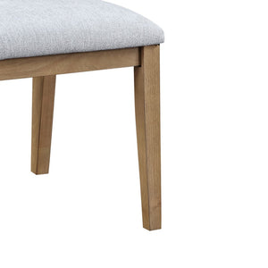 English Elm Torino Oak Finish Dining Chairs with Cream Seat and Black Metal Frame Set of Two B2749P413179