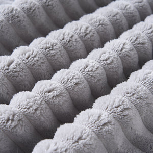 English Elm 78.7" Modern Foldable Corduroy Sofa Bed with 2 Plush Pillows, 2-in-1 Convertible Sleeper and Blanket LIGHT GREY W3219P317385