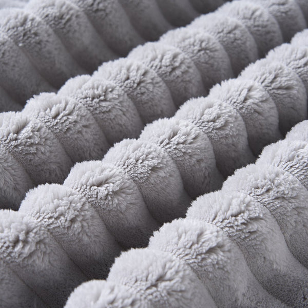 English Elm 78.7" Modern Foldable Corduroy Sofa Bed with 2 Plush Pillows, 2-in-1 Convertible Sleeper and Blanket LIGHT GREY W3219P317385