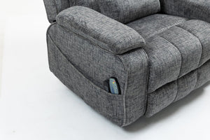 English Elm Oversized Power Lift Recliner Chair with Massage Heating and Usb Charging for Living Room Grey W547S00071