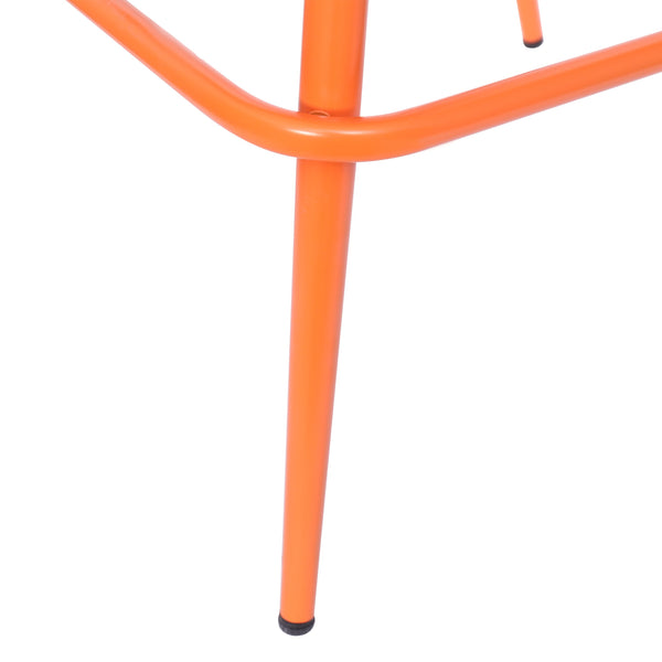 English Elm Christopher Knight Home® - Outdoor 29" Seat Height Aluminum Barstools with Rope Scallop Backrest, Rust-Resistant Patio Set Orange N772P247736O