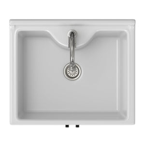 English Elm Hennessy Shaker Style Laundry Sink Cabinet with Deep Abs Basin and Nickel Hardware B136P427208