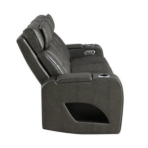 English Elm Taddeo Power Reclining Sofa with Led Lighting Usb Ports and Wireless Charging Pad B2726P435904
