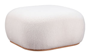 Azua Ottoman Cream 110084 Zuo Modern