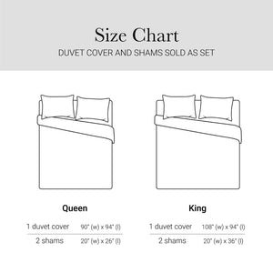 JLA Home Harbor House - Duvet Linen-blend Cover Set with Tailored Double-Flange Embroidery, Shell Buttons & Breathable Luxury White/Gray HHD12-1980