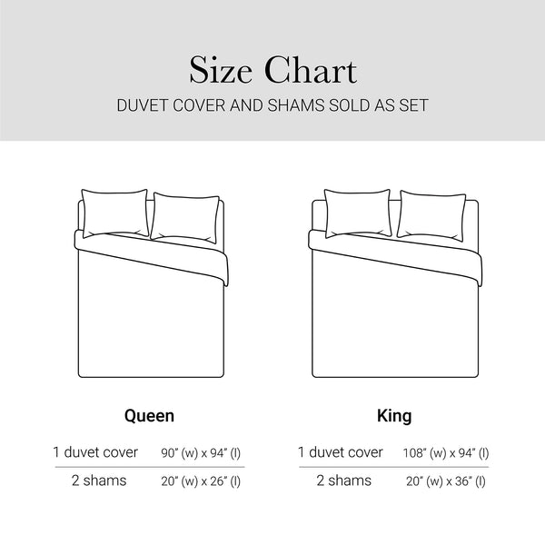 JLA Home Harbor House - Duvet linen blend cover with embroidered double flange, shell buttons & corner ties for coastal calm elegance White/Gray HHD12-1979