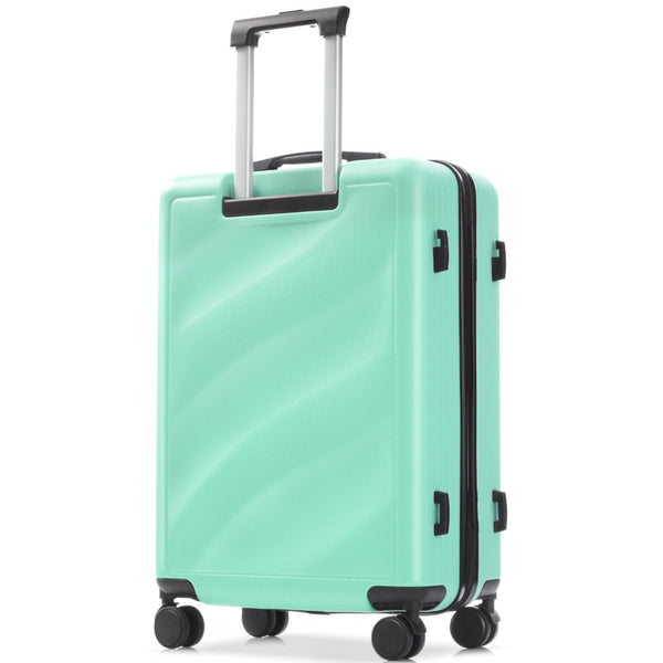 English Elm Luggage Set Three Piece Hard Shell Abs Suitcases with Spinner Wheels Tsa Lock Travel Green N730P304620F