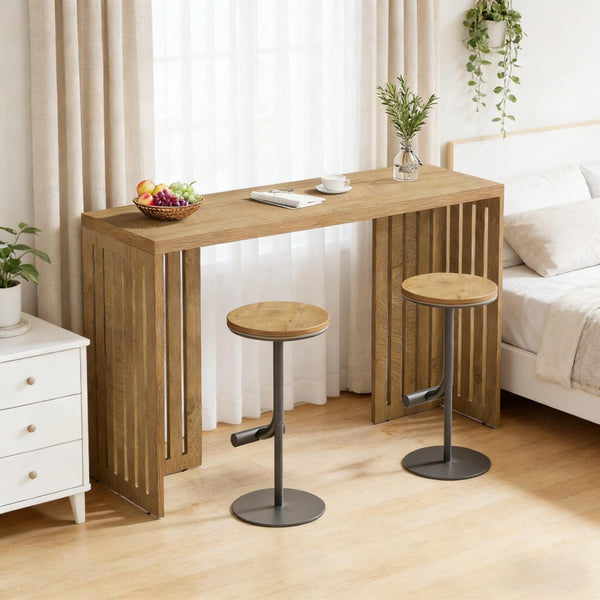 English Elm Wood Solid Fir Console Table Handcrafted Farmhouse Style for Entryway or Sofa T3971P447527
