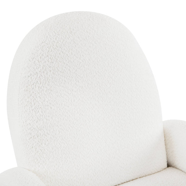 English Elm Christopher Knight Home® - 360 Swivel and Glider Recliner Chair with Boucle Upholstery, Solid Wood Base, Smooth Rocking Comfort Beige N771P207029M