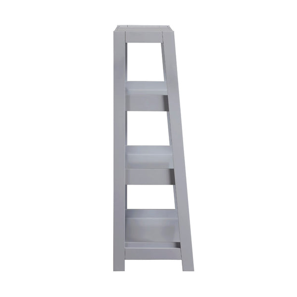English Elm Modern Wooden Bookcase with Three Graduated Shelves for Books Toys and Decor Display Gray B011P460151