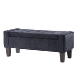 OSP Home Furnishings Baytown Storage Bench Charcoal