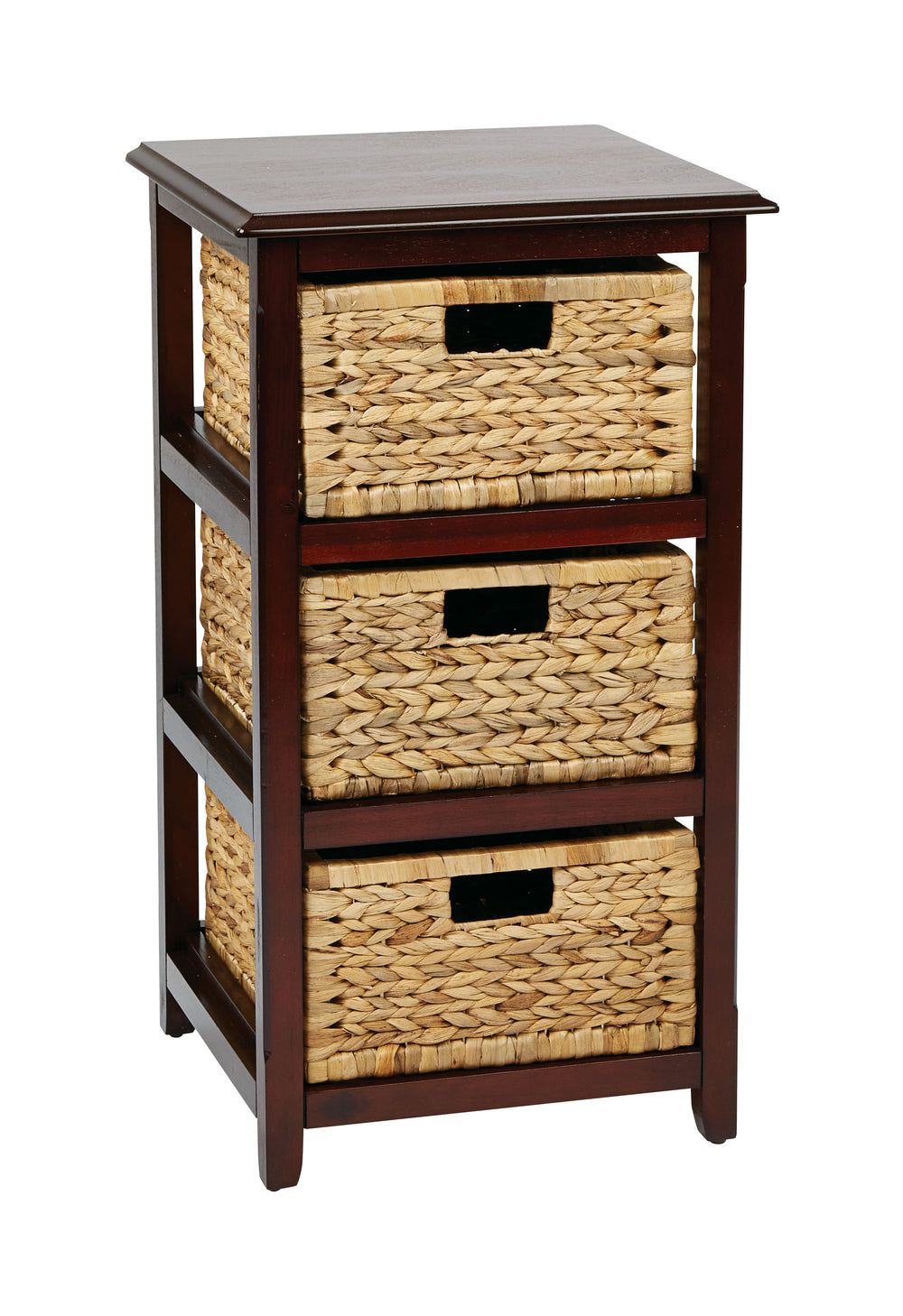OSP Home Furnishings Seabrook Three-Tier Storage Unit Espresso