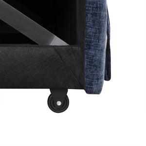 English Elm U_STYLE Plush Upholstered 3-Seater Sectional Sofa Bed with Storage, Space-Saving Comfort for Homes Blue WY000391AAC