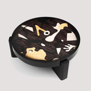 English Elm Fun Art Hand-painted Italian Minimalist Square Coffee Table for Contemporary Living Rooms T5686P508400