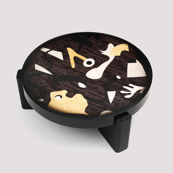 English Elm Fun Art Hand-painted Italian Minimalist Square Coffee Table for Contemporary Living Rooms T5686P508400