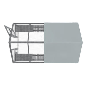 English Elm Cat, Cat Outdoor Wooden Enclosure with Seven Platforms Resting Boxes and Waterproof Canopy W1598S00040