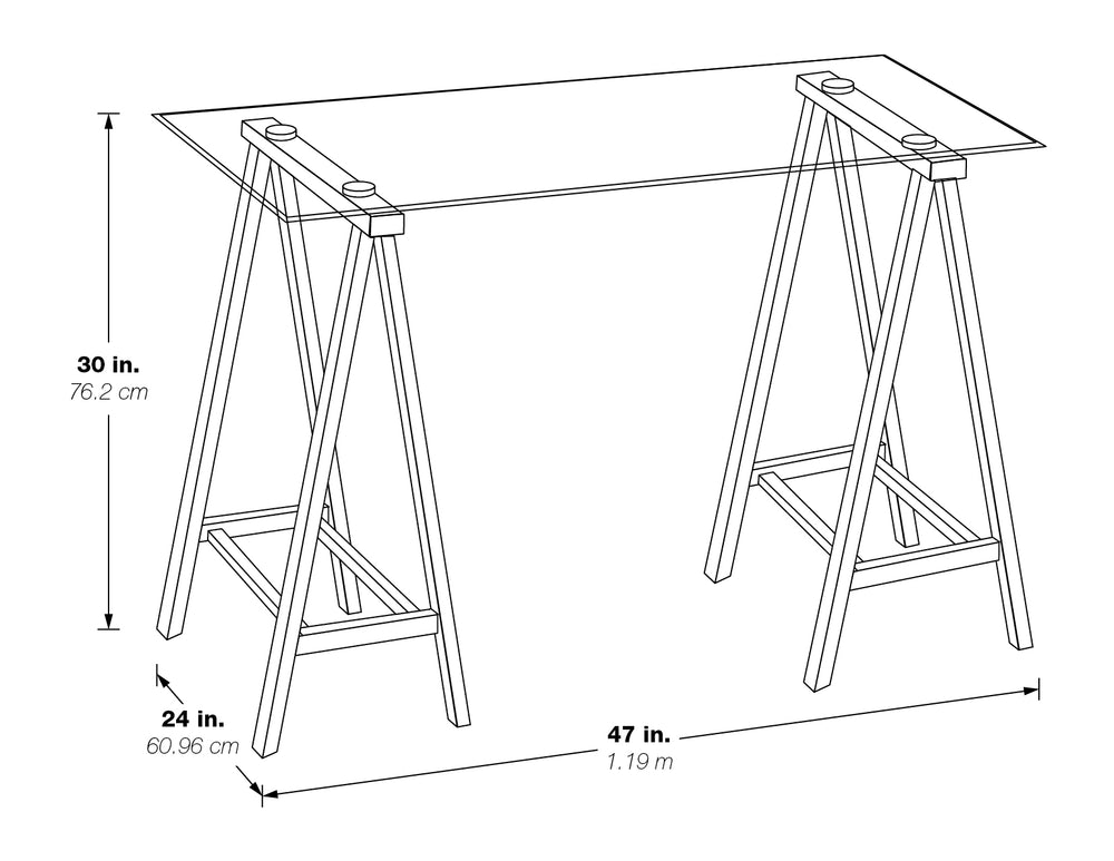 OSP Home Furnishings Middleton desk Black