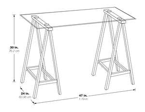 OSP Home Furnishings Middleton desk White