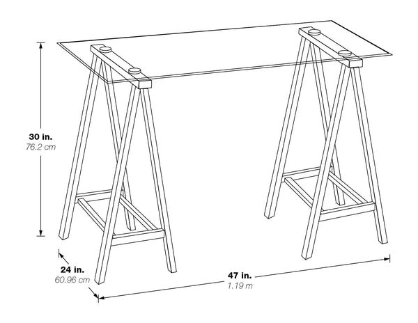 OSP Home Furnishings Middleton desk White