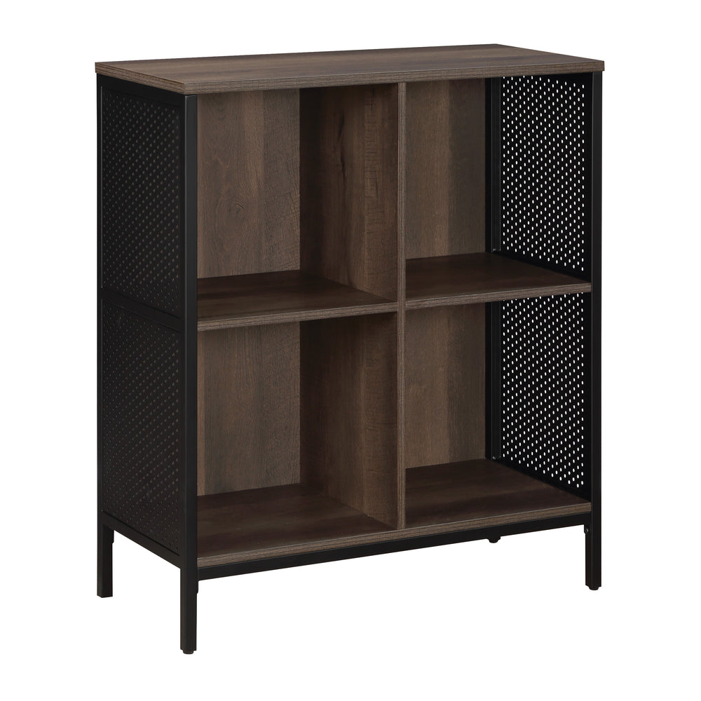 OSP Home Furnishings Ace 4 Cube Storage/Bookcase Ozark Ash