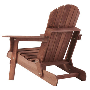 English Elm Oversize Hemlock Wood Folding Adirondack Chair Foldable Patio Seat for Outdoor Decks D720094424