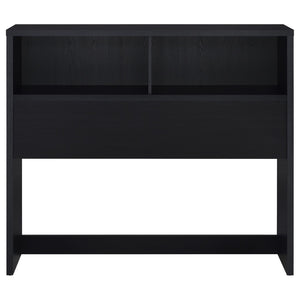 English Elm Geary Full Bedroom Set with Bookcase Headboard Usb Charging Nightstands Matte Finish Black B062S01693