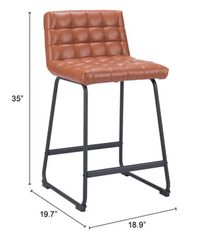 Pago Counter Stool - Set of 2 Brown 109949 Zuo Modern