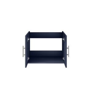 English Elm Navy Blue Bath Vanity 24" W X 22" D - Elegant Solid Wood Design With Soft-Close Storage Solution B2731P258559