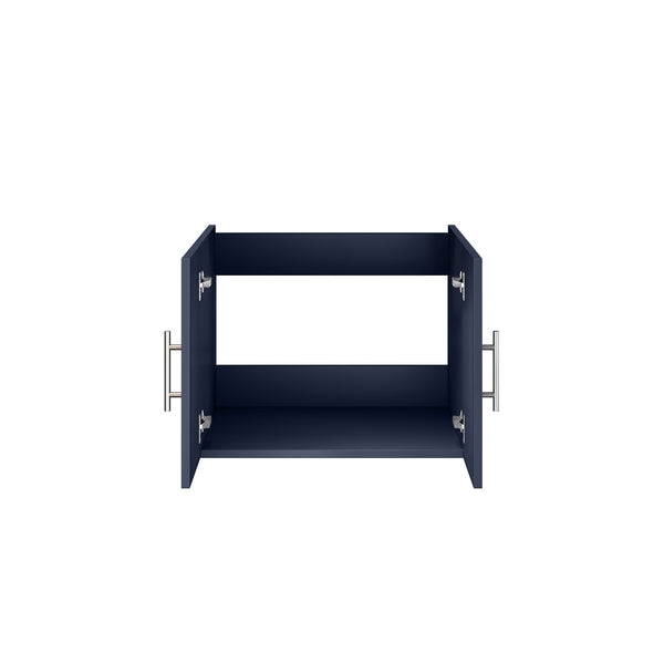 English Elm Navy Blue Bath Vanity 24" W X 22" D - Elegant Solid Wood Design With Soft-Close Storage Solution B2731P258559