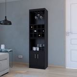 English Elm Bar Cabinet Fulton, Living Room, Black