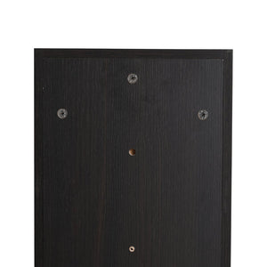 English Elm 12 Inch Wall Mounted Open Shelf Tower Dark Oak Finish for Bathroom or Study W1972P457978