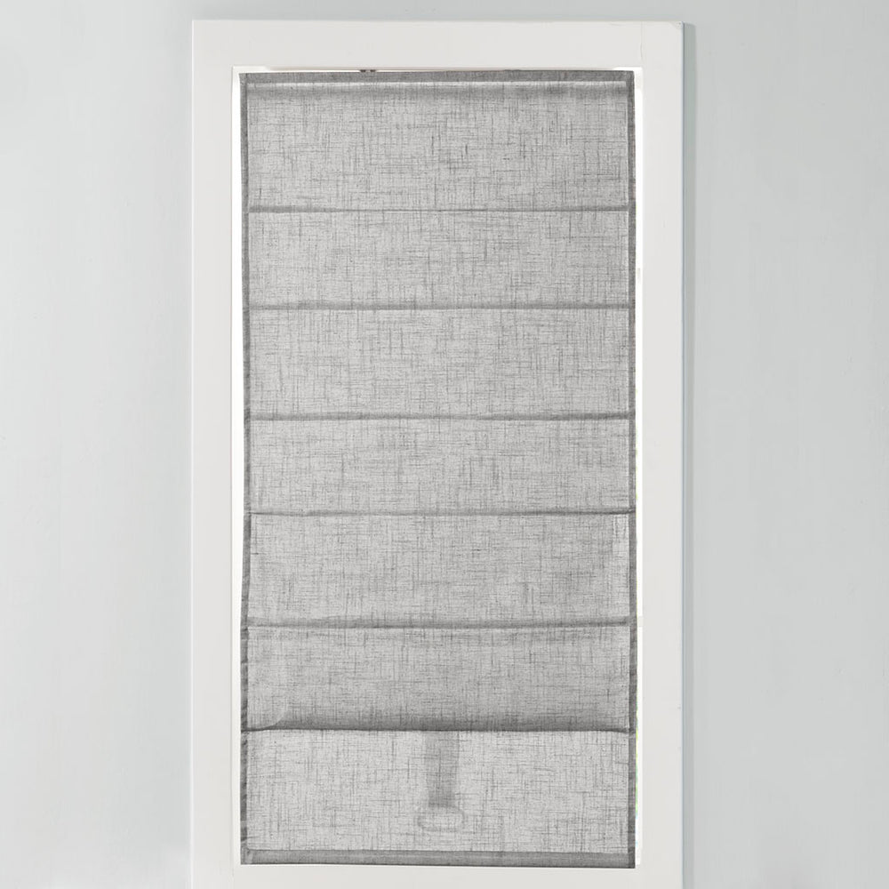 JLA Home Madison Park - Linen Textured Cordless Roman Shade — Light‑Filtering, OEKO‑TEX Safe, Easy Care, Child‑Safe Design 64 L x 34 W x 0.13H MP40-7976