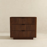 English Elm Ashcroft Furniture - Lola Walnut Nightstand 3-Drawer