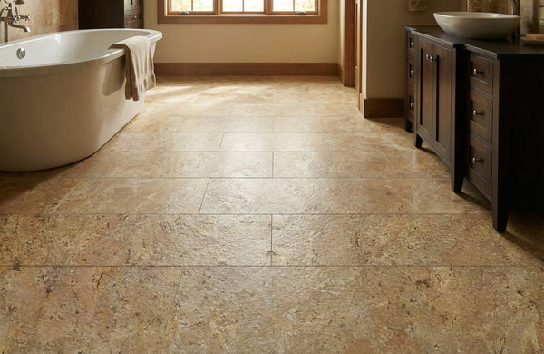 English Elm 12*24 Natural Marble Tile Leathered Finish Gold Beige Veining for Floors and Walls W1696P262328