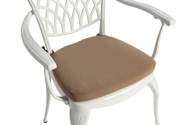 English Elm 3 Piece Patio Bistro Set - Elegant Cushioned Metal Table & Chairs For Small Outdoor Spaces, All-Weather W640P251288