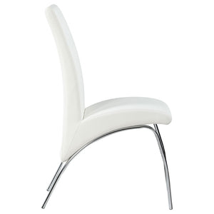 English Elm Darby Pu Leather Dining Side Chairs Set of 2 with Chrome Frame Modern Kitchen B062P440332