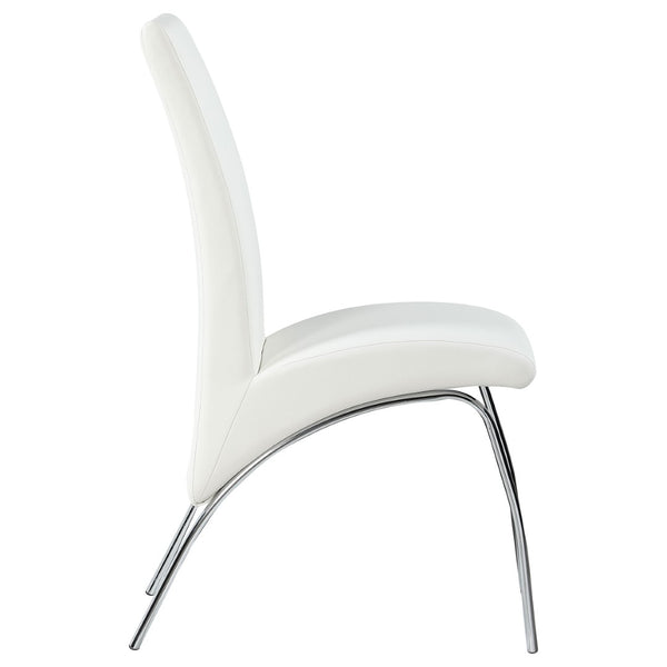English Elm Darby Pu Leather Dining Side Chairs Set of 2 with Chrome Frame Modern Kitchen B062P440332