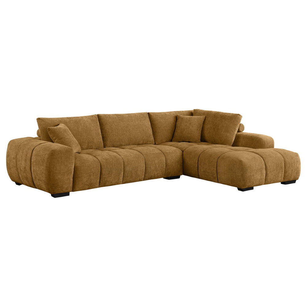 English Elm Florence Amber Tufted L-shaped Sectional with Pocket Coil Seating for Living Rooms B062S01440