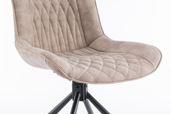 English Elm Mid-Century Modern Tufted Swivel Accent Chairs, Set Of 2 - Stylish Upholstered Dining Room Seating T3903P405988